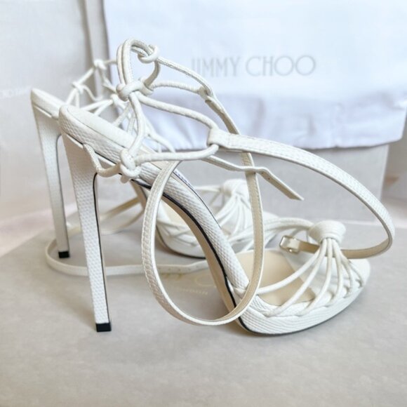 Jimmy Choo Lovella Wraparound Platform Sandals - Picture 9 of 15